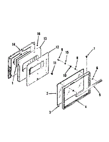 Oven Door Section parts for Kenmore Range 911.3638810 (9113638810, 911 3638810) from AppliancePartsPros.com