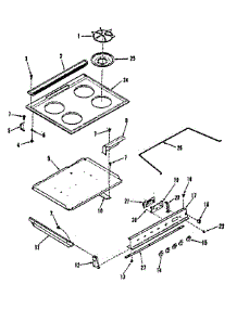 Main Top Section parts for Kenmore Range 911.3638810 (9113638810, 911 3638810) from AppliancePartsPros.com