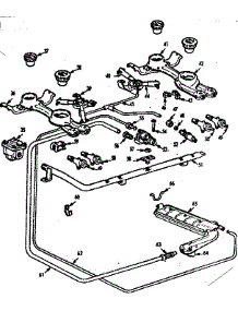 Burner Section parts for Kenmore Range 103.7334000 (1037334000, 103 7334000) from AppliancePartsPros.com