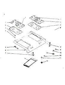 Main Top Section parts for Kenmore Range 103.7857021 (1037857021, 103 7857021) from AppliancePartsPros.com