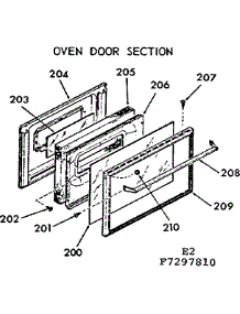Oven Door Section parts for Kenmore Range 103.7297811 (1037297811, 103 7297811) from AppliancePartsPros.com