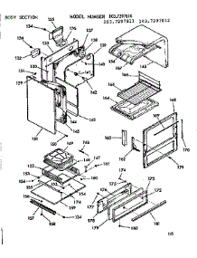 Body Section parts for Kenmore Range 103.7297811 (1037297811, 103 7297811) from AppliancePartsPros.com