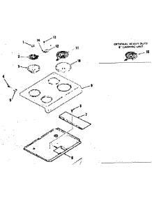 Main Top Section parts for Kenmore Range 911.6408411 (9116408411, 911 6408411) from AppliancePartsPros.com