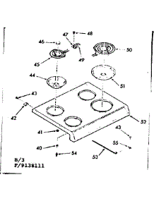 Main Top Section parts for Kenmore Range 911.9138111 (9119138111, 911 9138111) from AppliancePartsPros.com