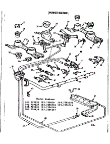 Burner Section parts for Kenmore Range 103.729630 (103729630, 103 729630) from AppliancePartsPros.com