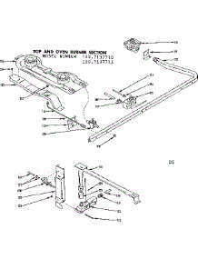 Oven Burner Section parts for Kenmore Range 119.7137710 (1197137710, 119 7137710) from AppliancePartsPros.com