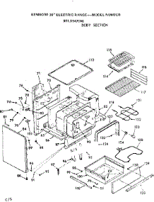 Body Section parts for Kenmore Range 911.9147916 (9119147916, 911 9147916) from AppliancePartsPros.com