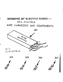 Wire Harnesses And Components parts for Kenmore Range 911.9147916 (9119147916, 911 9147916) from AppliancePartsPros.com