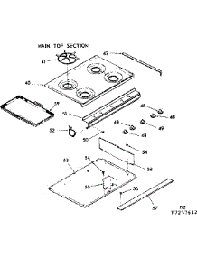 Main Top Section parts for Kenmore Range 103.7277611 (1037277611, 103 7277611) from AppliancePartsPros.com