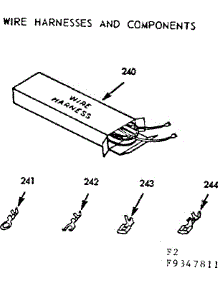 Wire Harness And Components parts for Kenmore Range 911.9347811 (9119347811, 911 9347811) from AppliancePartsPros.com
