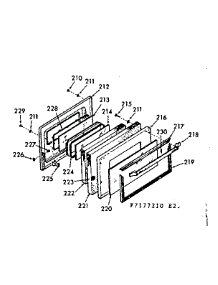 Oven Door Section parts for Kenmore Range 103.7177240 (1037177240, 103 7177240) from AppliancePartsPros.com