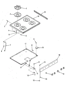 Main Top Section parts for Kenmore Range 911.7898710 (9117898710, 911 7898710) from AppliancePartsPros.com