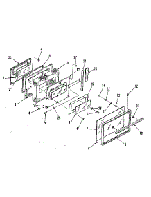 Oven Door Section parts for Kenmore Range 911.7398791 (9117398791, 911 7398791) from AppliancePartsPros.com