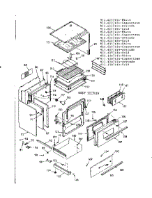 Body Section parts for Kenmore Range 911.6357444 (9116357444, 911 6357444) from AppliancePartsPros.com