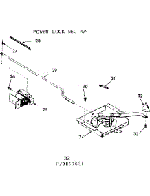 Power Lock Section parts for Kenmore Range 103.9867621 (1039867621, 103 9867621) from AppliancePartsPros.com