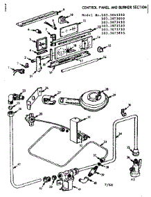 Control Panel And Burner Section parts for Kenmore Range 103.3063210 (1033063210, 103 3063210) from AppliancePartsPros.com