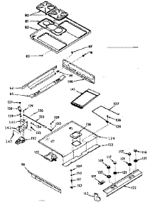 Main Top Section parts for Kenmore Range 103.7397000 (1037397000, 103 7397000) from AppliancePartsPros.com