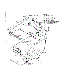 Burner Section parts for Kenmore Range 911.7227420 (9117227420, 911 7227420) from AppliancePartsPros.com
