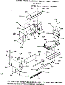 Upper Oven Pedestal Section parts for Kenmore Range 103.7907913 (1037907913, 103 7907913) from AppliancePartsPros.com