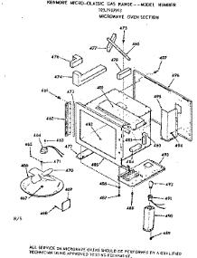 Microwave Oven Section parts for Kenmore Range 103.7907913 (1037907913, 103 7907913) from AppliancePartsPros.com