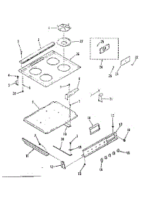 Main Top Section parts for Kenmore Range 911.3628710 (9113628710, 911 3628710) from AppliancePartsPros.com