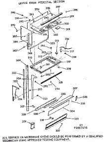Upper Oven Pedestal Section parts for Kenmore Range 103.9897616 (1039897616, 103 9897616) from AppliancePartsPros.com