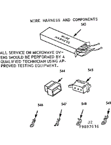 Wire Harness And Components parts for Kenmore Range 103.9897616 (1039897616, 103 9897616) from AppliancePartsPros.com