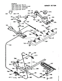 Burner Section parts for Kenmore Range 103.7227140 (1037227140, 103 7227140) from AppliancePartsPros.com