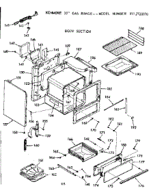 Body Section parts for Kenmore Range 911.7128010 (9117128010, 911 7128010) from AppliancePartsPros.com