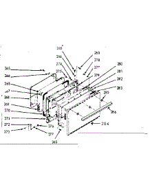 Oven Door Section parts for Kenmore Range 103.9357021 (1039357021, 103 9357021) from AppliancePartsPros.com