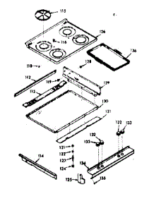 Main Top Section parts for Kenmore Range 103.7277340 (1037277340, 103 7277340) from AppliancePartsPros.com