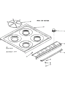 Main Top Section parts for Kenmore Range 119.7077810 (1197077810, 119 7077810) from AppliancePartsPros.com