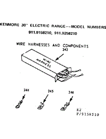 Wire Harnesses And Components parts for Kenmore Range 911.9258210 (9119258210, 911 9258210) from AppliancePartsPros.com