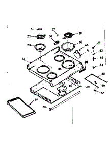 Main Top Section parts for Kenmore Range 103.9177242 (1039177242, 103 9177242) from AppliancePartsPros.com