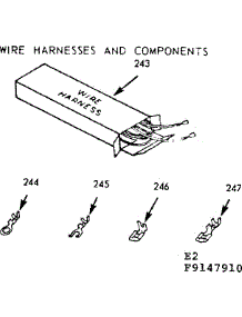Wire Harnesses And Components parts for Kenmore Range 911.9147910 (9119147910, 911 9147910) from AppliancePartsPros.com