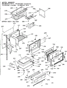 Upper Body Section parts for Kenmore Range 103.9867640 (1039867640, 103 9867640) from AppliancePartsPros.com