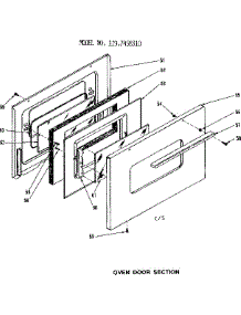 Oven Door Section parts for Kenmore Range 119.7458310 (1197458310, 119 7458310) from AppliancePartsPros.com