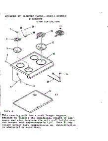 Main Top Section parts for Kenmore Range 911.9158410 (9119158410, 911 9158410) from AppliancePartsPros.com