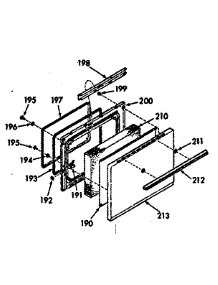 Oven Door Section parts for Kenmore Range 103.9857223 (1039857223, 103 9857223) from AppliancePartsPros.com