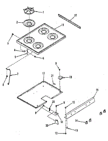 Main Top Section parts for Kenmore Range 911.7388710 (9117388710, 911 7388710) from AppliancePartsPros.com