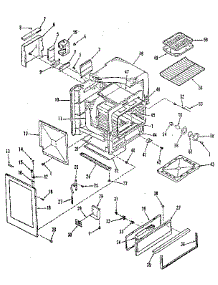 Oven Body Section parts for Kenmore Range 911.7388710 (9117388710, 911 7388710) from AppliancePartsPros.com