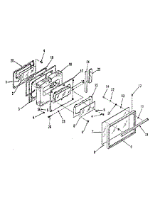 Oven Door Section parts for Kenmore Range 911.7388710 (9117388710, 911 7388710) from AppliancePartsPros.com