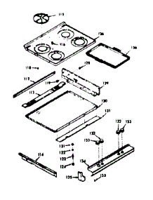Main Top Section parts for Kenmore Range 103.7277361 (1037277361, 103 7277361) from AppliancePartsPros.com