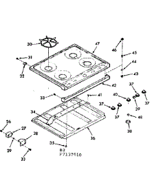 Main Top Section parts for Kenmore Range 911.7137910 (9117137910, 911 7137910) from AppliancePartsPros.com