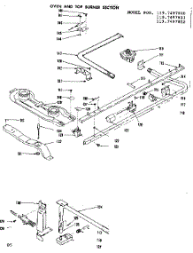 Oven And Top Burner Section parts for Kenmore Range 119.7497810 (1197497810, 119 7497810) from AppliancePartsPros.com