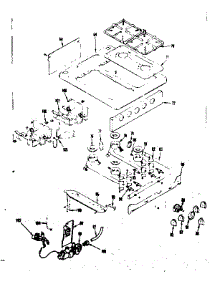 Top Burner Section parts for Kenmore Range 119.7226800 (1197226800, 119 7226800) from AppliancePartsPros.com