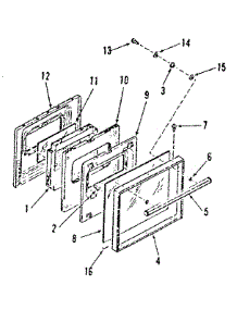 Lower Oven Door Section parts for Kenmore Range 278.4228890 (2784228890, 278 4228890) from AppliancePartsPros.com