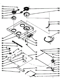 Main Top Section parts for Kenmore Range 103.9476700 (1039476700, 103 9476700) from AppliancePartsPros.com