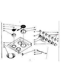 Main Top Section parts for Kenmore Range 103.9346700 (1039346700, 103 9346700) from AppliancePartsPros.com