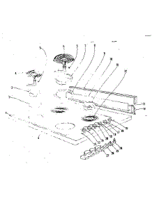 Cooktop And Backguard Section parts for Kenmore Range 101.9306400 (1019306400, 101 9306400) from AppliancePartsPros.com
